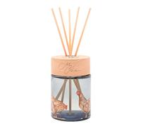 Meg Hawkins 150ml Reed Diffuser - Chicken Honey & Oats Scent - Glass Bottle And Gift Box With Watercolour Wildlife Design - Long-Lasting Home Fragrance