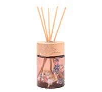 Meg Hawkins 150ml Reed Diffuser - Donkey Wildflower Meadow Scent - Glass Bottle And Gift Box With Watercolour Wildlife Design - Long-Lasting Home Fragrance