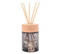 Meg Hawkins 150ml Reed Diffuser - Stag Elderflower & Pear Blossom Scent - Glass Bottle And Gift Box With Watercolour Wildlife Design - Long-Lasting Home Fragrance