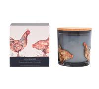 Meg Hawkins 2 Wick Candle 400g Chickens - Honey & Oats in Blue Meg Hawkins Blue