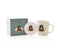Meg Hawkins Bee Design Porcelain Mug and Coaster Boxed Set