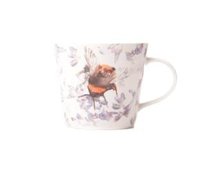 Meg Hawkins Bee on Heather Watercolour Design New Bone China Mug in Box