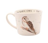 Meg Hawkins Ceramic Mug - Owl Design - Watercolour Wildlife Illustration Cup for Everyday Use and Countryside Inspired Gifting - 390ml