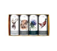 Meg Hawkins Farrahs of Harrogate 4 Drum Gift Set Stag Cow Thistle Pheasan