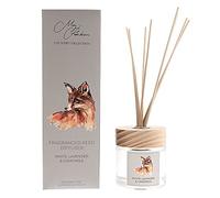 Meg Hawkins Fox Design White Lavender & Camomile Scented Oil Diffuser Gift Set with Sticks 150ml