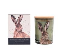 Meg Hawkins Glass Candle 250g Hare - White Lavender & Chamomile in Green Meg Hawkins Green