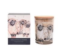 Meg Hawkins Glass Candle 250g Sheep - Cashmere Wool in White Meg Hawkins White