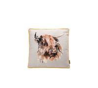 Meg Hawkins Cushion Highland Cow in Grey | Charlies