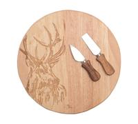 Meg Hawkins Round Cheese Board and Knife Set - Stag