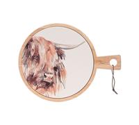 Meg Hawkins Rubber Wood & Ceramic Serving Board Highland 27 x 35 cms