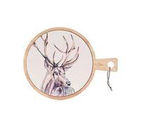 Meg Hawkins Rubber Wood & Ceramic Serving Board - Stag