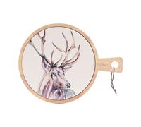 Meg Hawkins Rubber Wood & Ceramic Serving Board Stag 27 x 35 cms