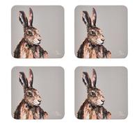 Meg Hawkins Set of 4 Coasters Hare