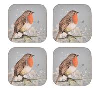 Meg Hawkins Set of 4 Coasters Robin