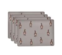 Meg Hawkins Set of 4 Placemats Hare