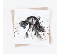 Meg Hawkins Spaniel Black Card