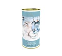Meg Hawkins - The Bauble Polar Bear, Orange Crunch Biscuits, Festive & Flavorful, 160 g Drum