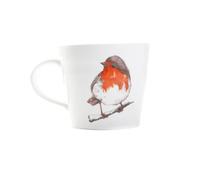 Meg Hawkins The Hearth Robin Watercolour Design Mug - Fine China | 300ml | Gift Boxed