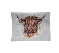 Meg Hawkins The Hebrides Highland Cow Watercolour Design Tea Towel - 100% Cotton | Giftable