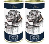 Meg Hawkins - The Lab, Toffee & Fudge Biscuits, Creamy & Rich, Delectable Treat, 160 g Drum (Pack of 2)