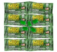 MEG - Military Energy Gum | 100mg of Caffeine Per Piece + Increase Energy + Boost Physical Performance + Spearmint 8 Pack (40 Count)