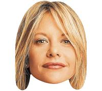 Meg Ryan (Straight Hair) Celebrity Mask, Flat Card Face, Fancy Dress Mask