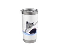 Meg Shark Killer Cat Design for a Cat Lover Stainless Steel Insulated Tumbler