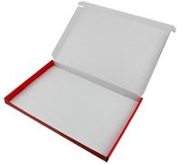 MEG4TEC 100 Pack Red Satin Cardboard Shipping Boxes - C4 (32.5cm x 22.7cm x 2cm) Large Letter Cardboard Box