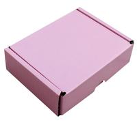 MEG4TEC 100 Pack Shipping Coloured Boxes - Corrugated Cardboard Small Parcel Box for Posting Packing Mailing (Pink, 12 x 9 x 4 Inch (30cm x 22.5cm x 10cm))