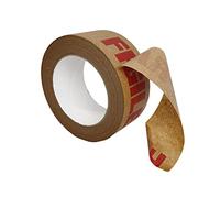 MEG4TEC 4 Rolls of 50m x 50mm Kraft Paper Fragile Tape, Strong Packaging Tape, Eco Friendly, Fully Recyclable Rolls, Sticky Brown Paper Parcel Tape
