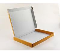MEG4TEC 50 Pack Shipping Coloured Boxes A5/C5 Cardboard Large Letter PIP Mailing Gift Box (Orange, C5 (22.5cm x 16cm x 2cm))