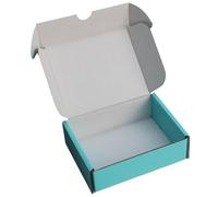 MEG4TEC 50 Pack Shipping Coloured Boxes - Corrugated Cardboard Small Parcel Box for Posting Packing Mailing (10 x 7 x 3 Inch (25cm x 17.5cm x 7.5cm), Blue)