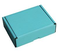 MEG4TEC 50 Pack Shipping Coloured Boxes - Corrugated Cardboard Small Parcel Box for Posting Packing Mailing (7 x 5.5 x 2 Inch (17cm x 14cm x 5cm), Blue)