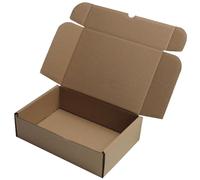 MEG4TEC 50 Pack Shipping Coloured Boxes - Corrugated Cardboard Small Parcel Box for Posting Packing Mailing (12 x 9 x 4 Inch (30cm x 22.5cm x 10cm), Brown)