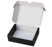 MEG4TEC 50 Pack Shipping Coloured Boxes - Corrugated Cardboard Small Parcel Box for Posting Packing Mailing (10 x 7 x 3 Inch (25cm x 17.5cm x 7.5cm), Black)
