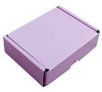 MEG4TEC 50 Pack Shipping Coloured Boxes - Corrugated Cardboard Small Parcel Box for Posting Packing Mailing (7 x 5.5 x 2 Inch (17cm x 14cm x 5cm), Purple)