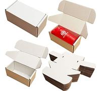 MEG4TEC 8x4x4" WHITE SHIPPING BOXES CARDBOARD POSTAL MAILING GIFT PACKET SMALL PARCEL (100)