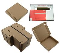 MEG4TEC Brown Box Mini Square 10x10x2cm (4x4x0.8 Inches), Mailing Postal PIP Large Letter Boxes (Pack of 20)