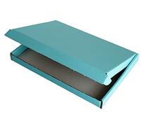 MEG4TEC COLOURED LARGE LETTER POSTAL CARDBOARD MAILING SHIPPING BOX LETTERBOX (BLACK, BABY BLUE, BABY PINK, RED) (C5 (22.5cm x 16cm x 2cm), BABY BLUE: 50 BOXES)