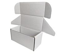 MEG4TEC Pack of 1 White Boxes 8x4x4 Inches, 20 x 10 x 10cm, Corrugated Cardboard Shipping Box - Postal Mailing Gift Packet Small Parcel