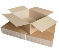 MEG4TEC Pack of 20 Brown Maximum Small Parcel Postal Mailing Boxes, Corrugated Cardboard Box, Size 45cm x 35cm x 16cm, for Shipping and Storage