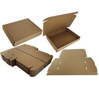 MEG4TEC Pack of 200 Cardboard Shipping Boxes 42x31x6.5cm (16.5x12x2.5 inches) Small Parcel Mailing Postal Boxes