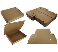 MEG4TEC Pack of 50 Cardboard Shipping Box Small Parcel - 42x31x6.5cm (16.5x12x2.5 inches) - Postal Mailing