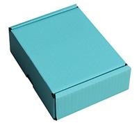 MEG4TEC PINK BLACK BLUE RED WHITE BROWN CARDBOARD SMALL PARCEL BOXES SHIPPING MAILING GIFT STORAGE (12" x 9" x 4", LIGHT BLUE, 10)