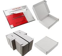 MEG4TEC White Box Mini Square 10x10x2cm (4x4x0.8 Inches), Mailing Postal PIP Large Letter Boxes (Pack of 100)