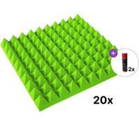 Mega Acoustic PA-PMP-5 50x50x5 SET 3 Green Absorbent foam panel