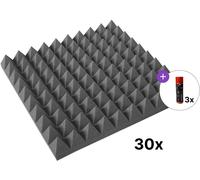 Mega Acoustic PA-PMP-7 50x50x7 SET 2 Dark Grey Absorbent foam panel