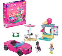 MEGA Barbie Car Building Toys Playset, Convertible & Ice Cream Stand with 225 Pi