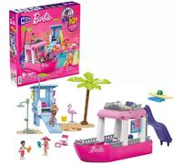 MEGA Barbie Dream Boat, building toy for boys and girls + 6 years, includes 317 blocks, 3 dolls and accessories, HPN79