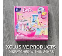 MEGA Barbie Dream Boat, building toy for boys and girls + 6 years, includes 317 blocks, 3 dolls and accessories, HPN79